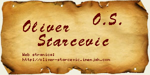 Oliver Starčević vizit kartica